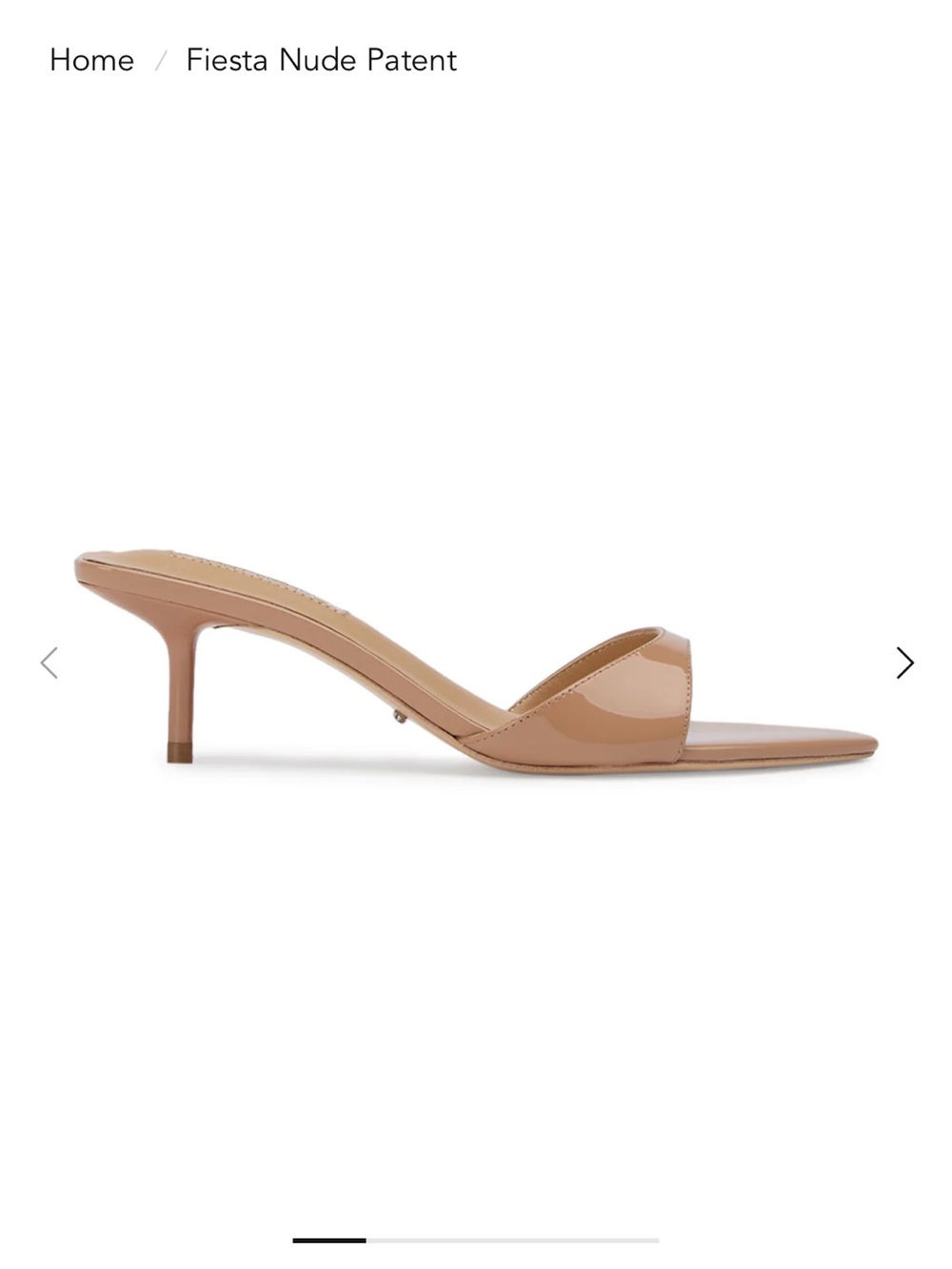 Tony Bianco Nude Patent Kitten Heel Mule